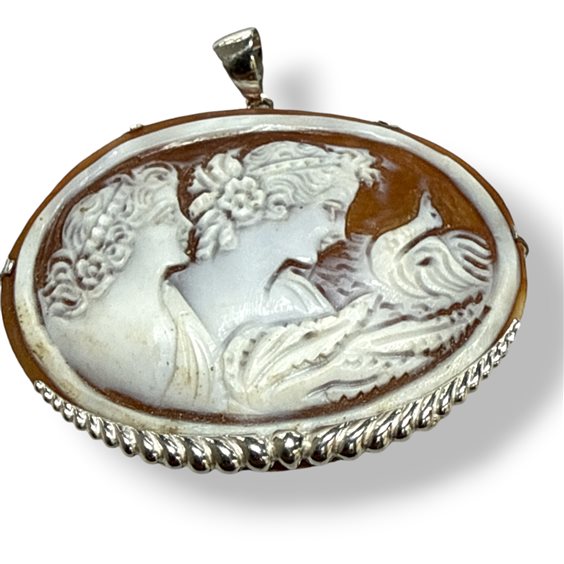 Pendant Mandile 1922 Woman Cammei  in Silver Conchiglia 2MCICM235 - 2MCICM235